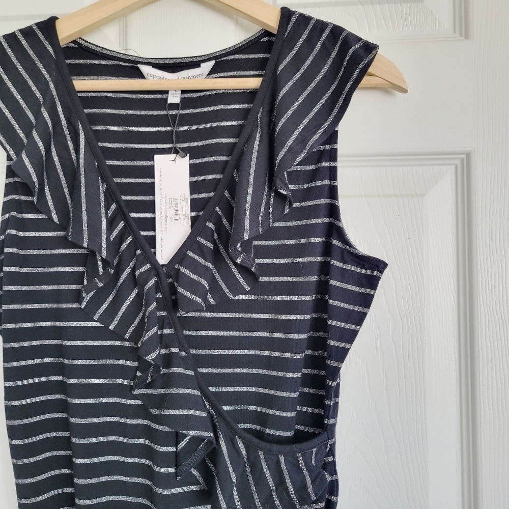 Cupcakes and Cashmere Black and Silver Blithe Bodysuit‎ - Picture 3 of 7